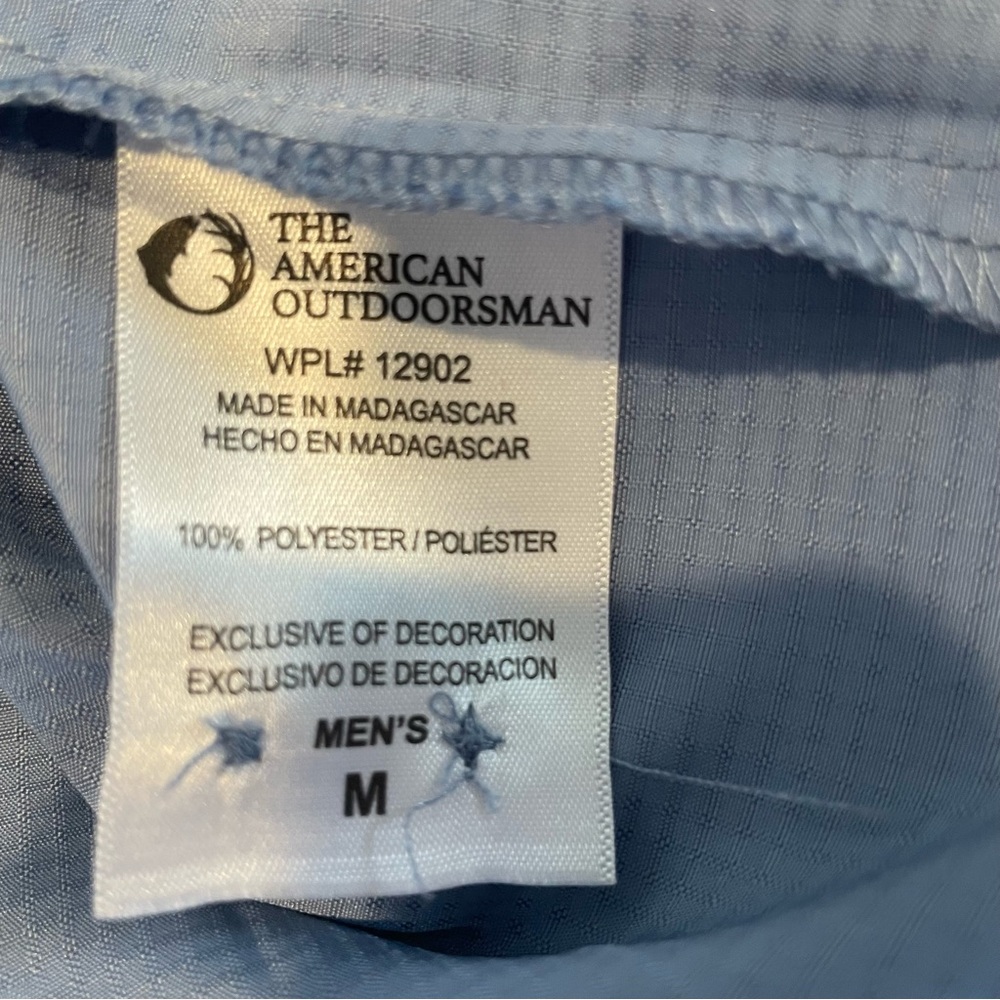 The American Outdoorsman, Men's Blue Short Sleeve polo, medium - Picture 5 of 6